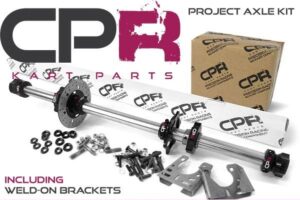 Complete 40mm Axle Kit 8mm Keyway PROJECT series with Weld-on Brackets (Colour Configurable)