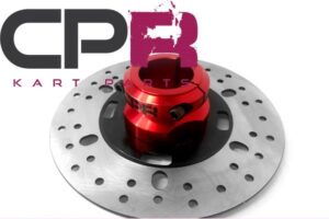 Complete Brake Disc and 40mm Hub Carrier 8mm Keyway Red