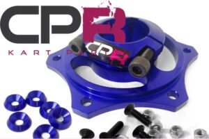 Hub for Brake Disc CNC Billet Blue with Bolt Kit Suit 40mm Axle 8mm Key