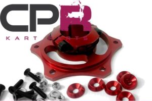 Hub for Brake Disc CNC Billet Red with Bolt Kit Suit 40mm Axle 8mm Key