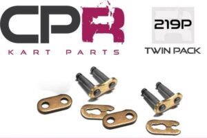 Go Kart Chain Master Link and Circlip 219P Joiner Link 219 Pitch BRAND NEW (TWIN PACK 2pcs)