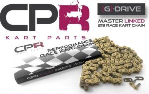 Go Kart Chain G-DRIVE GOLD Premium Race 219 Pitch 102 Links With Joiner Link