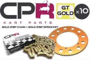BULK 10x PACK Go Kart CPR GT-GOLD Chain and Sprocket BUNDLE 219 Pitch BRAND NEW