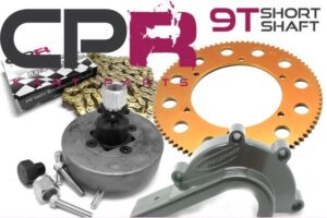 Go Kart 9T Extended Sprocket Clutch, Chain and Sprocket BUNDLE 219 Pitch Suit KT100S Short Shaft BRAND NEW