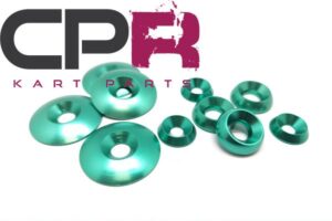 Go Kart Countersunk Washer Pack Green NEW