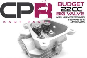 Budget BIG VALVE Cylinder Head Complete Kit (no posts or rockers) 27mm 25mm suit GX200 Clone including CPR engines 26lb Springs Valves Retainers Lash Caps