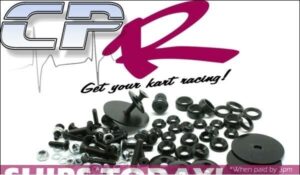 Go Kart Extreme Colour Mount Pack Black - 100pcs including bolts