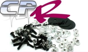 Go Kart Extreme Colour Mount Pack Silver - 100pcs including bolts