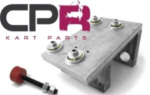 Engine Mount (GX200) 32mm Tube 88mm Centre to Centre Rails (or 90mm up to 30mm tubing) - suits CPR Chassis (including mounting bolts and stopper)