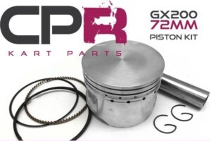 Piston KIT 72mm Flat top CPR Performance suit GX200/160 or Predator or Clone (with 72mm oversize sleeved bore) and suits +20thou length / height conrod