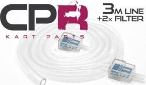 Fuel Line Go Kart Race-Type GT-Clear 5mmID 3m Length with 2x GT-Race Series Fuel Filter