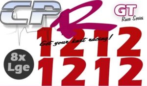 Number Pack 2 Digit LARGE - 8x Large RED AKA Legal Numbers