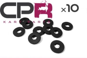 Go Kart Black Spacer 6mm Suit Floorpan or Side Pods 10pk