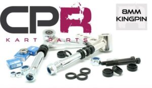 Stub Axle Spindle Suit Arrow CRG Silver Pair w/Black Spacers