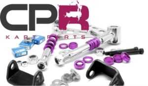 Stub Axle PROJECT SERIES Spindle Suit Arrow CRG Silver Pair w/Purple Spacers and Brackets AND CAMBER ADJUSTERS