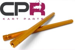 Steering Tie Rod Pair Gold Anodised Alloy Hex M8 8mm 280mm