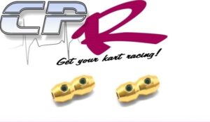 Throttle Cable Terminator / Coupler Clamp Gold (Twin Pack)