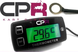 Cylinder Head Temperature Gauge GT CPR 2 or 4-Stroke with Max Temp Recall - Easy To Read Large Display, Backlight, Replaceable Battery, Temp Alert (V2)