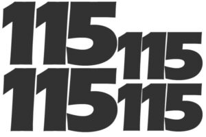 Number Pack 3 Digit - 6x Rear & 6x Side BLACK