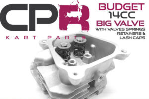 Budget BIG VALVE 14cc Cylinder Head Complete Kit (no posts or rockers) 27mm 25mm suit GX200 Clone including CPR engines 26lb Springs Valves Retainers Lash Caps