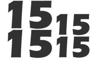Number Pack 2 Digit - 4x Rear & 4x Side Black