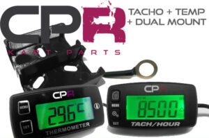 GT Tacho and Cylinder Head Temp Guages PACK with Dual steering wheel Mount