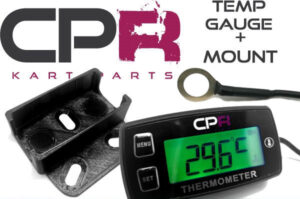 Cylinder Head Temperature Gauge GT and Steering Wheel Mount CPR 2 or 4-Stroke with Max Temp Recall - Easy To Read Large Display, Backlight, Replaceable Battery, Temp Alert (V2)